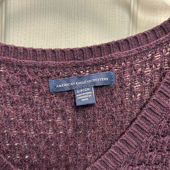 American Eagle Deep Purple Sweater Size Small - Picture 2 of 3